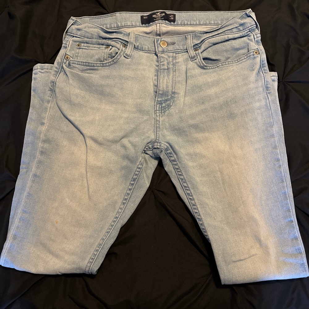 Men’s Light Blue Hollister Skinny Jeans